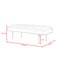 Denver Velvet Channel Tufted Bench with Mirrorred Lacquer Finish With Gold/Chrome Legs